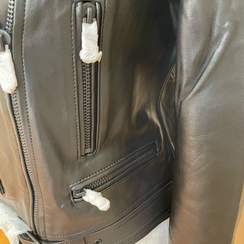 Leather Biker Jacket with Matte Black Hardware from Ena Pelly - Picture 10 of 14
